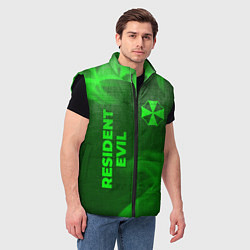 Мужской жилет Resident Evil - green gradient вертикально, цвет: 3D-черный — фото 2