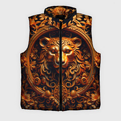 Мужской жилет Лев узор, цвет: 3D-черный