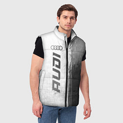 Мужской жилет Audi - white gradient по-вертикали, цвет: 3D-черный — фото 2