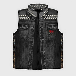 Мужской жилет Джинсовка Ария с татуировками викингов, цвет: 3D-светло-серый