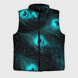Мужской жилет Светящиеся перья павлина паттерн