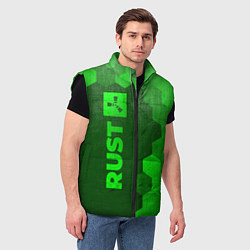 Мужской жилет Rust - green gradient по-вертикали, цвет: 3D-черный — фото 2