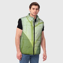 Мужской жилет Макро съемка листа, цвет: 3D-черный — фото 2