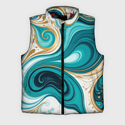 Мужской жилет Бирюза и золото
