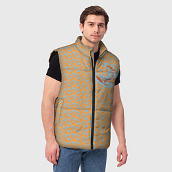 Мужской жилет Карпы кои рыба, цвет: 3D-черный — фото 2