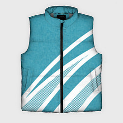 Мужской жилет Бело-голубой абстракция с полосами