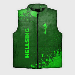Мужской жилет Hellsing - green gradient вертикально, цвет: 3D-черный