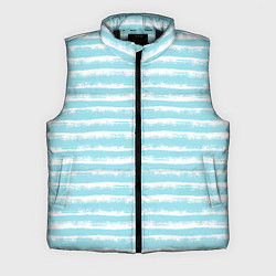 Мужской жилет Бело-голубой полосатый паттерн