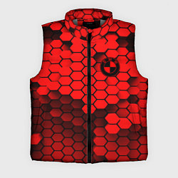 Мужской жилет BMW карбоновая абстракция, цвет: 3D-светло-серый