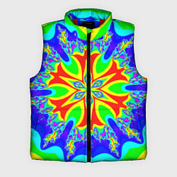 Мужской жилет Неоновая психоделика узор, цвет: 3D-красный