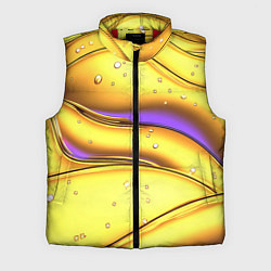 Мужской жилет Золотые волны с фиолетовым свечением