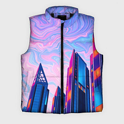 Мужской жилет Абстракция с небоскребами