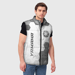 Мужской жилет Yamaha - white gradient вертикально, цвет: 3D-черный — фото 2