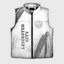 Мужской жилет Leicester City - white gradient вертикально, цвет: 3D-черный