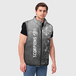Мужской жилет Scorpions - grey gradient по-вертикали, цвет: 3D-черный — фото 2