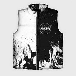 Мужской жилет Nasa черно белый огонь