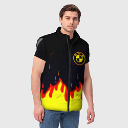 Мужской жилет BMW огненный, цвет: 3D-светло-серый — фото 2