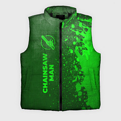 Мужской жилет Chainsaw Man - green gradient по-вертикали, цвет: 3D-черный