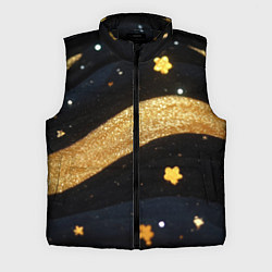 Мужской жилет Золотые волны текстура, цвет: 3D-черный