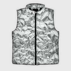 Мужской жилет Серебряная фольга - мятая текстура