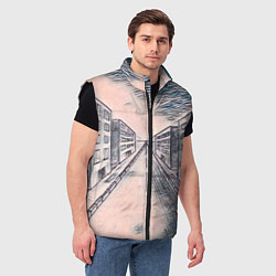 Мужской жилет Сумрачный город, цвет: 3D-черный — фото 2