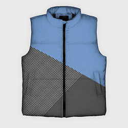 Мужской жилет Сине-серый геометричный, цвет: 3D-черный