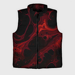 Мужской жилет Черно-красная размытая абстракция, цвет: 3D-черный