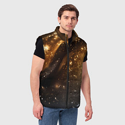 Мужской жилет Блестящая текстура кофейного цвета, цвет: 3D-черный — фото 2