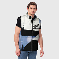 Мужской жилет Honda логотип, цвет: 3D-черный — фото 2