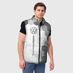 Мужской жилет Volkswagen - white gradient по-вертикали, цвет: 3D-черный — фото 2