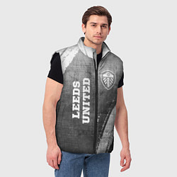 Мужской жилет Leeds United - grey gradient вертикально, цвет: 3D-черный — фото 2