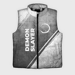 Мужской жилет Demon Slayer - grey gradient вертикально, цвет: 3D-черный