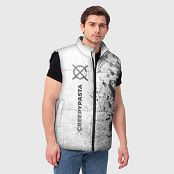 Мужской жилет CreepyPasta - white gradient по-вертикали, цвет: 3D-черный — фото 2