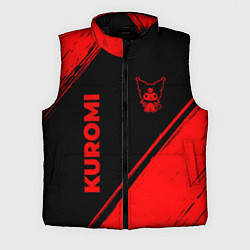 Мужской жилет Kuromi - red gradient вертикально, цвет: 3D-черный