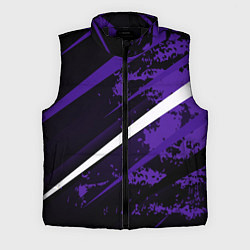 Мужской жилет Color black purple line, цвет: 3D-черный