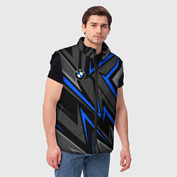 Мужской жилет BMW - blue line, цвет: 3D-черный — фото 2