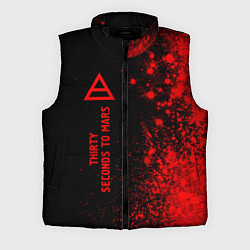 Мужской жилет Thirty Seconds to Mars - red gradient по-вертикали, цвет: 3D-черный