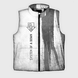 Мужской жилет System of a Down - white gradient по-вертикали, цвет: 3D-черный