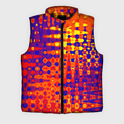 Мужской жилет Пламенный сочный оранжево-синий, цвет: 3D-черный
