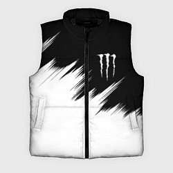 Мужской жилет Monster energy белые штрихи, цвет: 3D-черный
