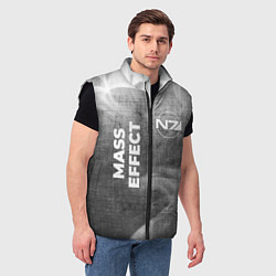 Мужской жилет Mass Effect - grey gradient вертикально, цвет: 3D-черный — фото 2