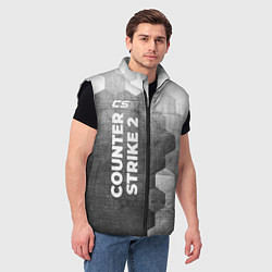 Мужской жилет Counter Strike 2 - grey gradient по-вертикали, цвет: 3D-черный — фото 2