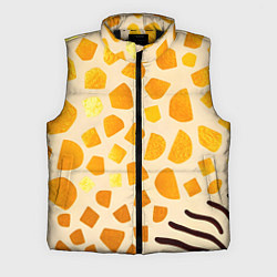 Мужской жилет Золотистые пятна жирафа, цвет: 3D-черный