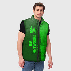 Мужской жилет Die Antwoord - green gradient по-вертикали, цвет: 3D-черный — фото 2