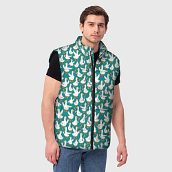 Мужской жилет Злой гусь узор, цвет: 3D-черный — фото 2