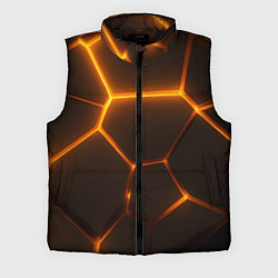 Мужской жилет Оранжевое свечение текстура, цвет: 3D-черный
