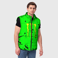 Мужской жилет Monster energy кислотные брызги, цвет: 3D-черный — фото 2