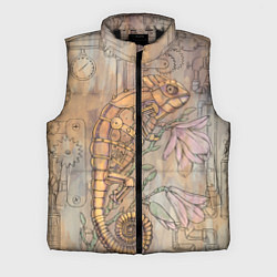 Мужской жилет Стимпанк механический киберхамелеон, цвет: 3D-черный