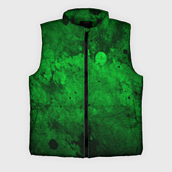 Мужской жилет Абстракция - green acid stains, цвет: 3D-черный