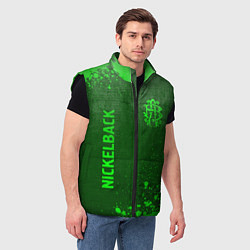 Мужской жилет Nickelback - green gradient вертикально, цвет: 3D-черный — фото 2